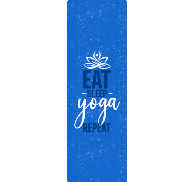 Store enrouleur bleu mange dort yoga répète - TenStickers
