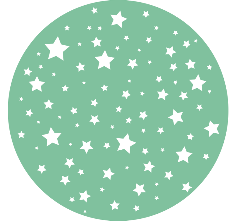 Store enrouleur vert étoiles vertes rondes - TenStickers