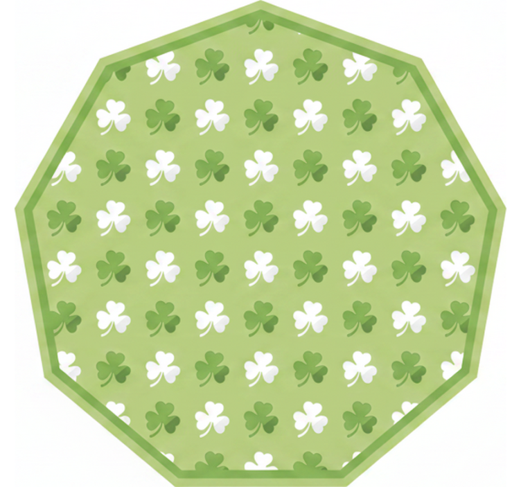Store enrouleur vert rayures trèfle vert et blanc - TenStickers