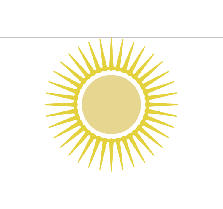 Store enrouleur blanc soleil jaune - TenStickers