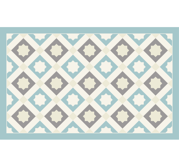 Store enrouleur chambre étoiles géométriques bleues claires - TenStickers