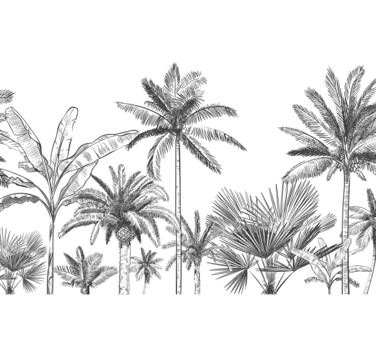 Store enrouleur blanc jungle murale - TenStickers