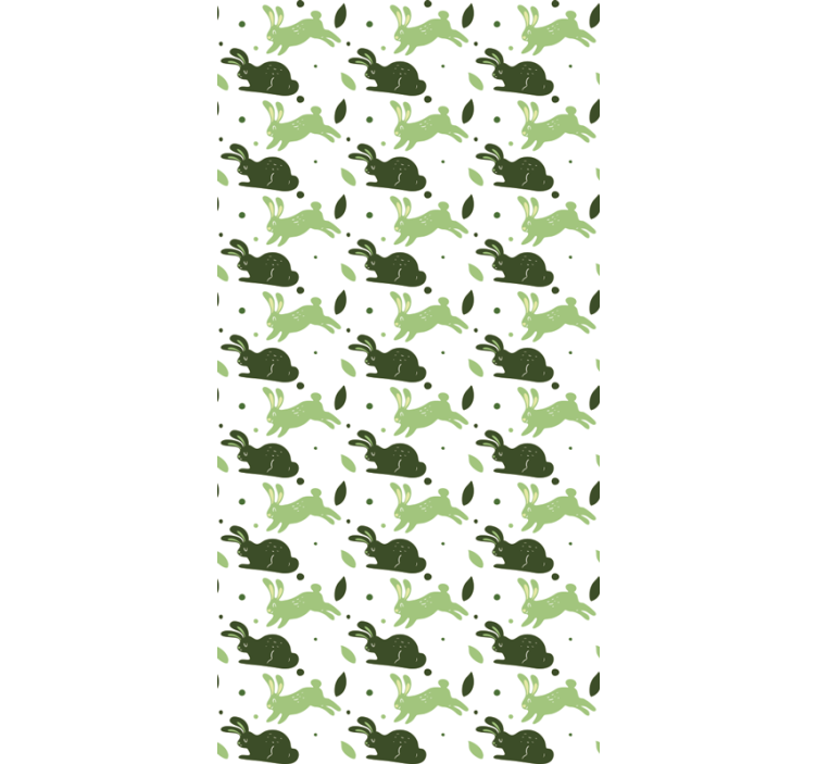 Store enrouleur animaux motif de lapins verts - TenStickers