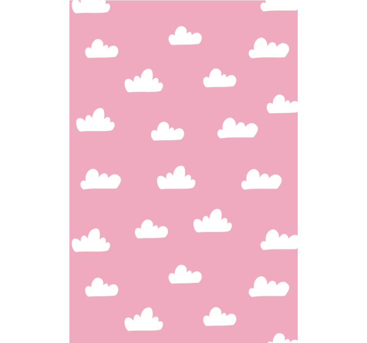 Store de fenêtre nuage sticker rose - TenStickers