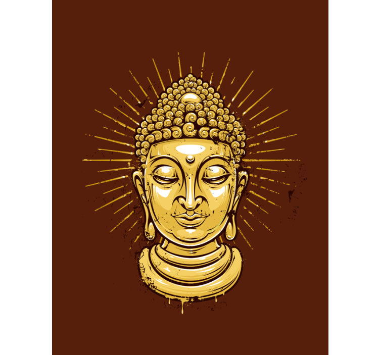 Store zen bouddha silhouette doré - TenStickers