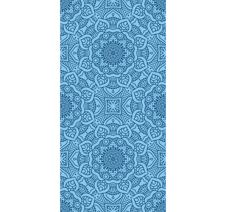 Store bleu motif de mandalas - TenStickers