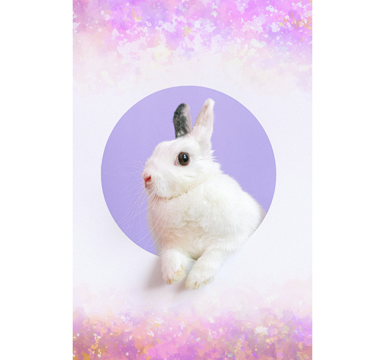 Store enrouleur animaux portrait de lapin - TenStickers
