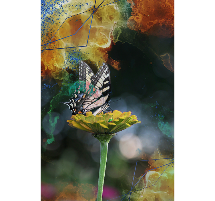 Store enrouleur papillon composition florale de papillons - TenStickers