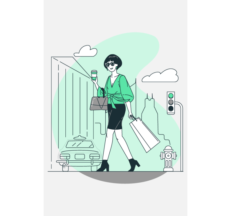 Store enrouleur phrase vie urbaine élégante - TenStickers