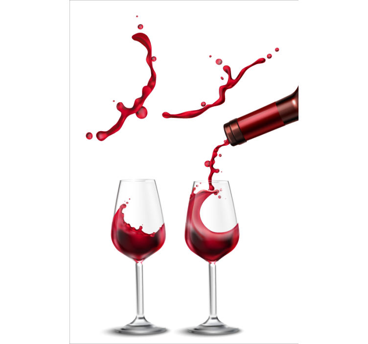 Stores enrouleur cuisine amusants Verres de vin - TenStickers