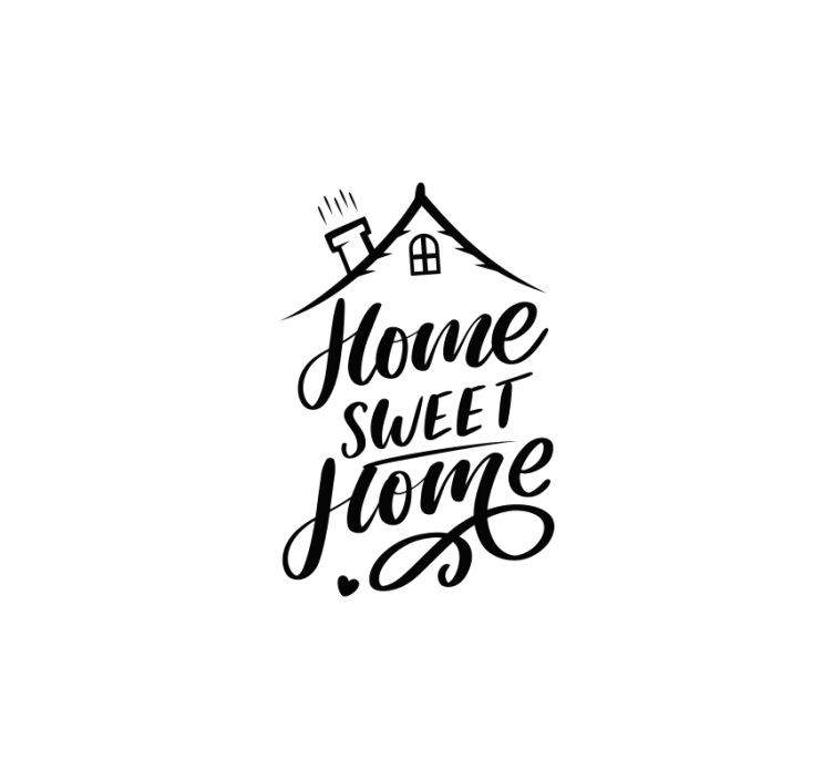 Stores pour couples Texte noir sweet home - TenStickers