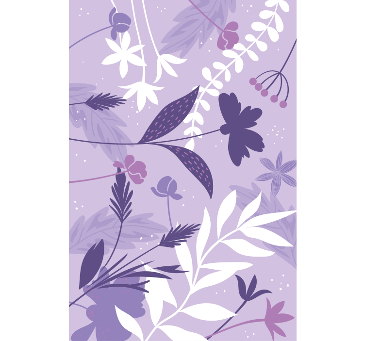 Stores fleurs sticker de fleurs violettes - TenStickers