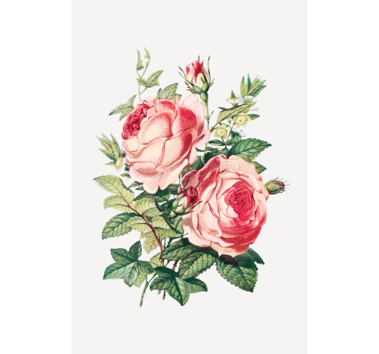 Store enrouleur fleurs et plantes roses romantiques - TenStickers
