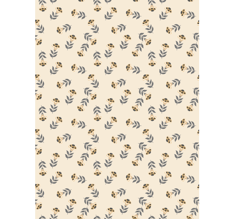 Store enrouleur fleurs et plantes motif minimaliste beige - TenStickers