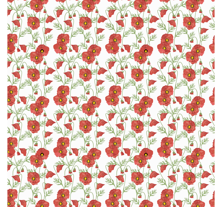 Store enrouleur fleur motif coquelicot rouge - TenStickers
