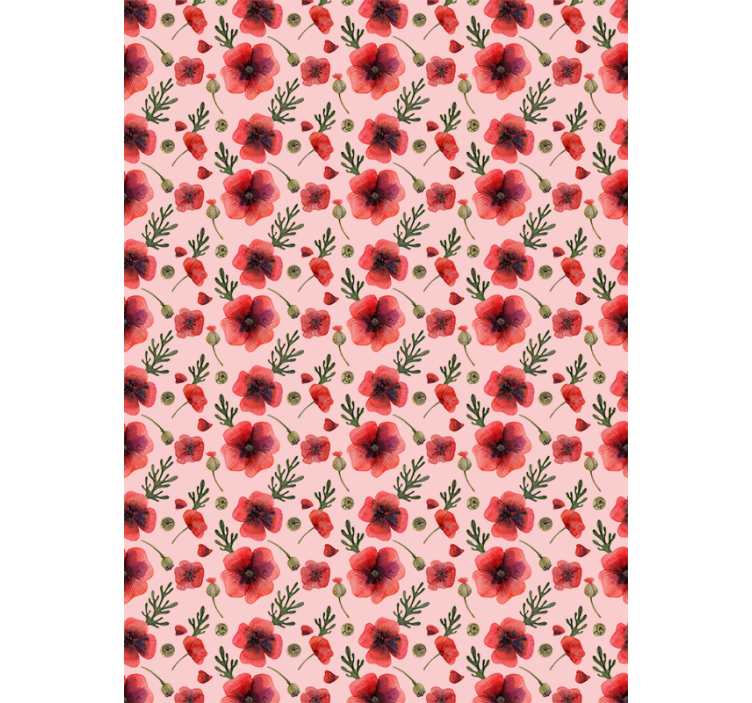 Store enrouleur fleurs et plantes motif floral de coquelicot - TenStickers