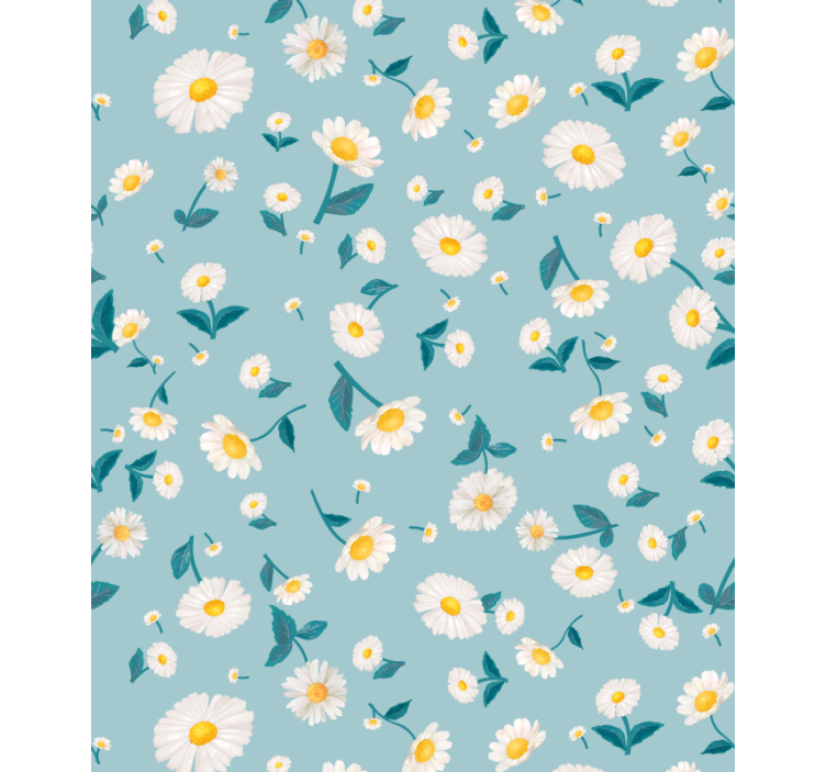 Store enrouleur fleurs et plantes motif marguerite bleu - TenStickers