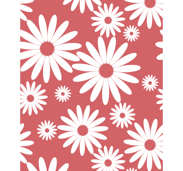 Store enrouleur fleurs et plantes motif marguerites blanches - TenStickers