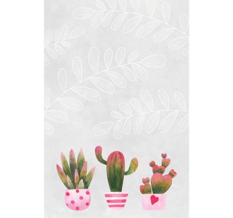 Stores pour couples Cactus rose et vert - TenStickers