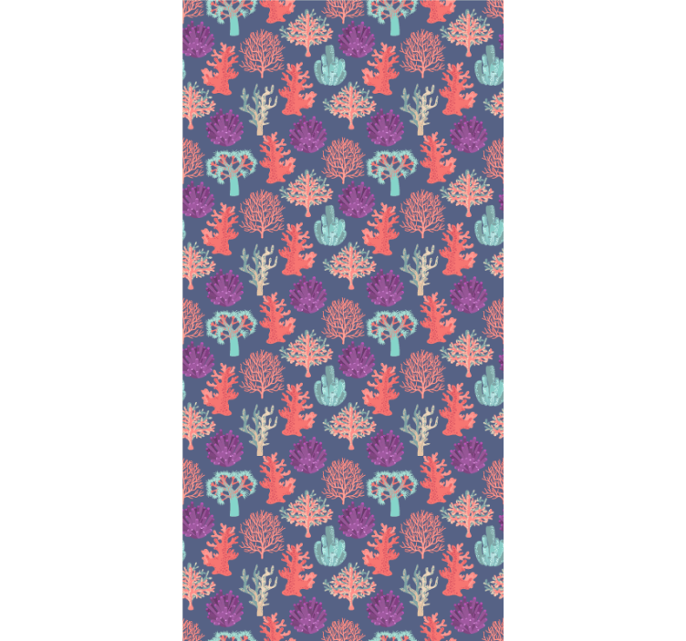 Store enrouleur fleurs et plantes motifs de corail colorés - TenStickers