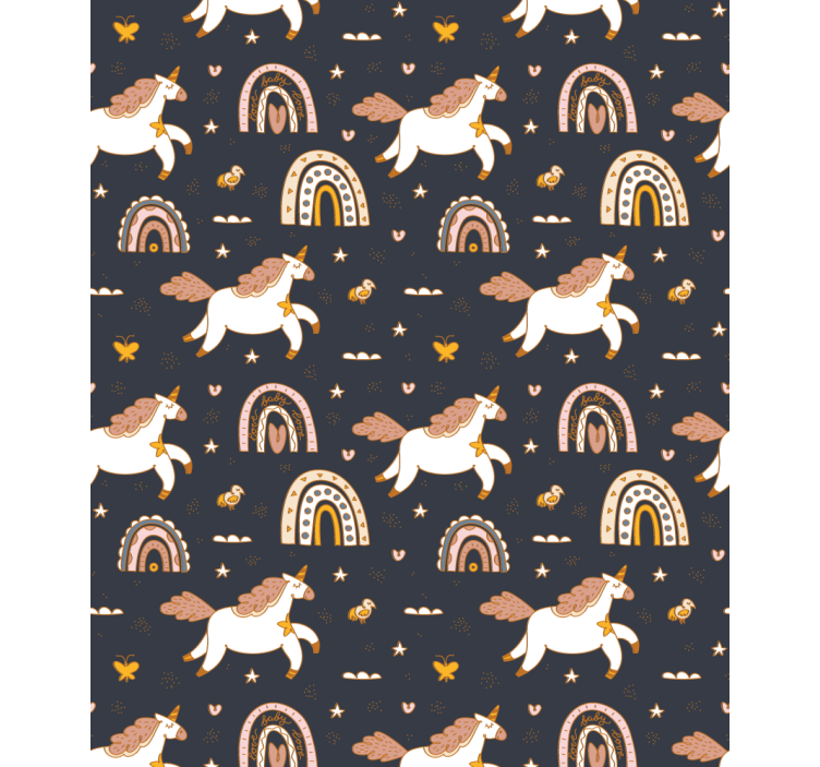 Store enrouleur chambre enfant charmant motif de licorne - TenStickers