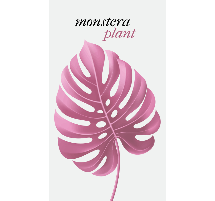 Store enrouleur fleurs et plantes plante monstera rose - TenStickers
