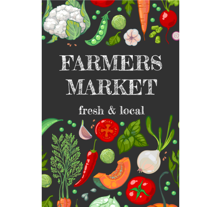 Store avec des motifs de fruits et de légumes - TenStickers