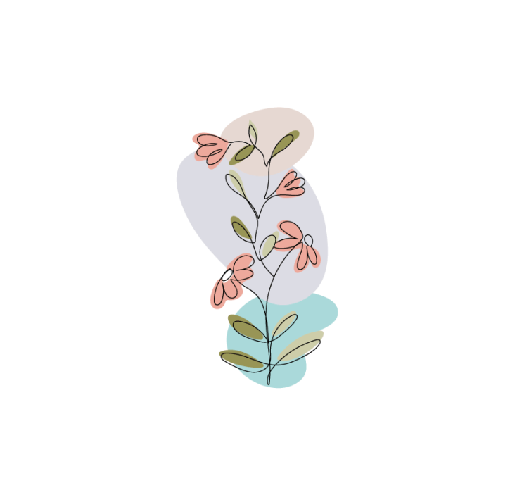 Store enrouleur fleurs et plantes charmantes tiges florales - TenStickers