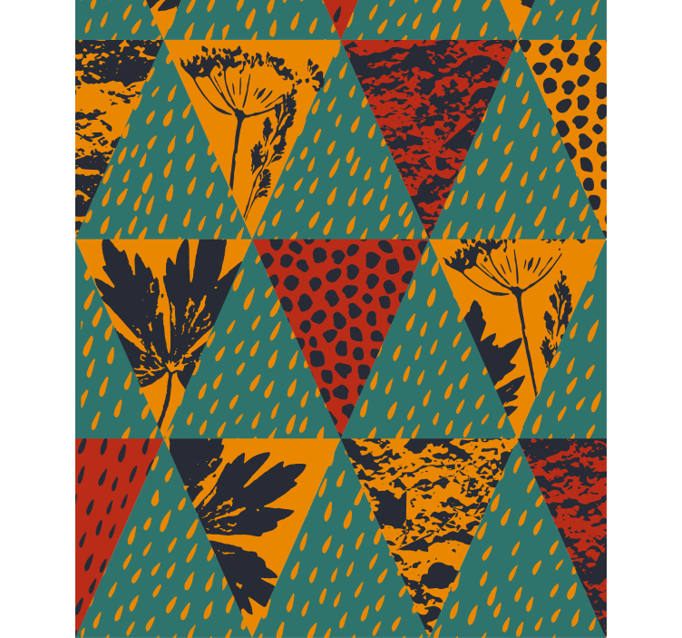 Store enrouleur moderne motif floral géométrique - TenStickers