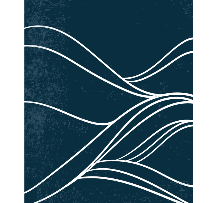 Store enrouleur noir motifs de lignes fluides - TenStickers