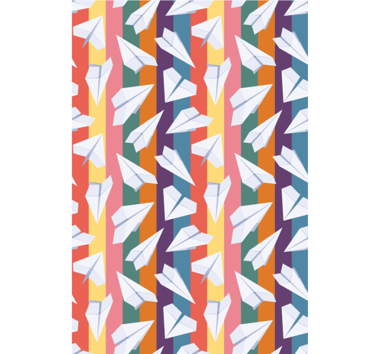 Store enrouleur amusant vol d'avions en papier - TenStickers