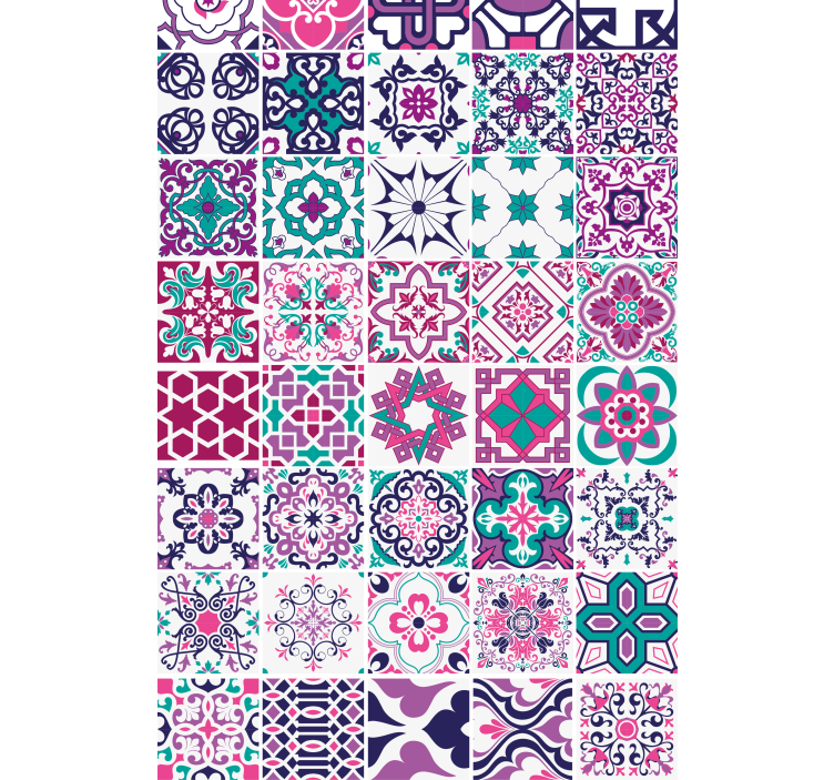 Store enrouleur textures et motifs carreaux géométriques - TenStickers