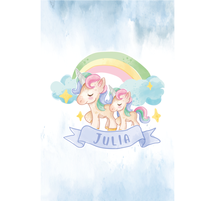 Store enrouleur chambre enfant aventure de licorne - TenStickers