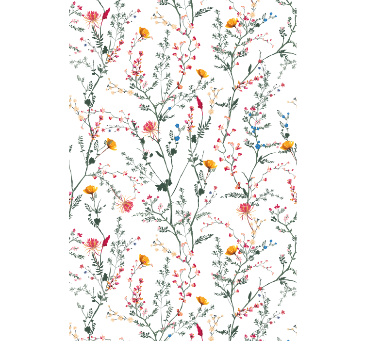 Store enrouleur fleurs et plantes motif oiseaux fleuris - TenStickers
