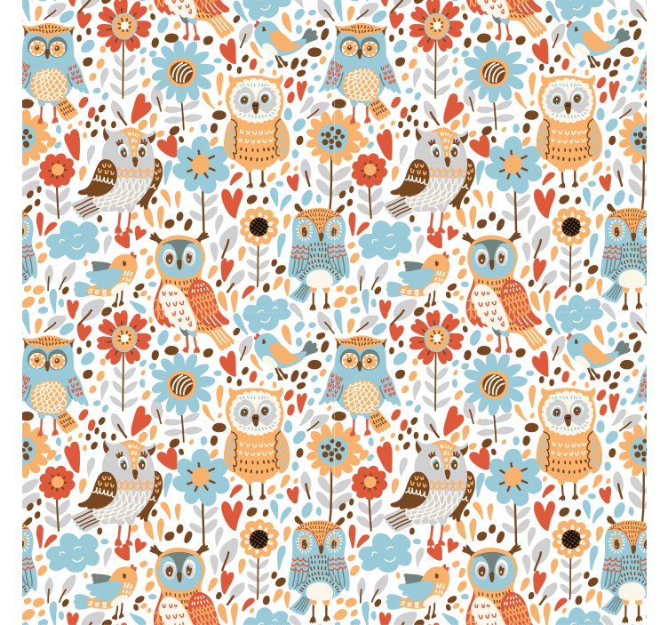 Store enrouleur animaux charmant motif de hibou - TenStickers