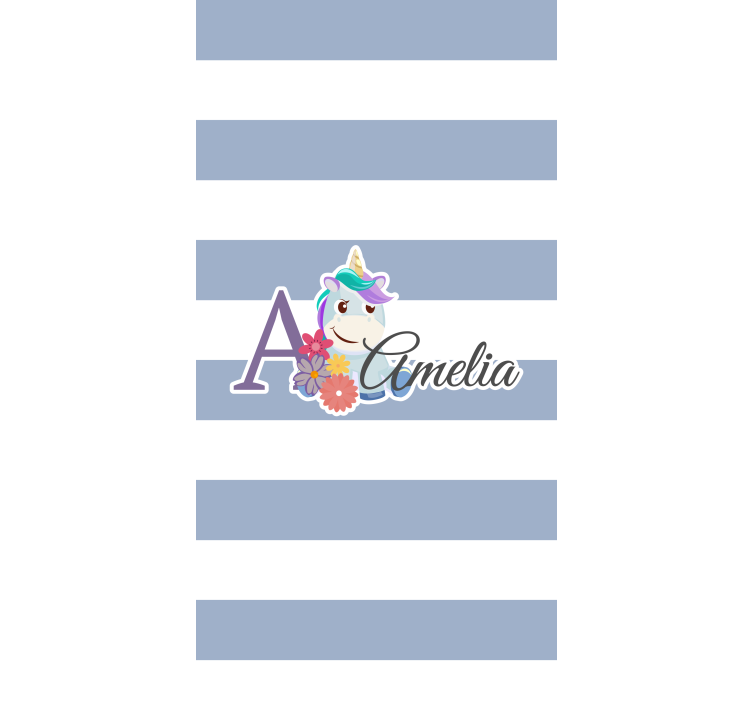 Store enrouleur chambre enfant nom de licorne personnalisé - TenStickers