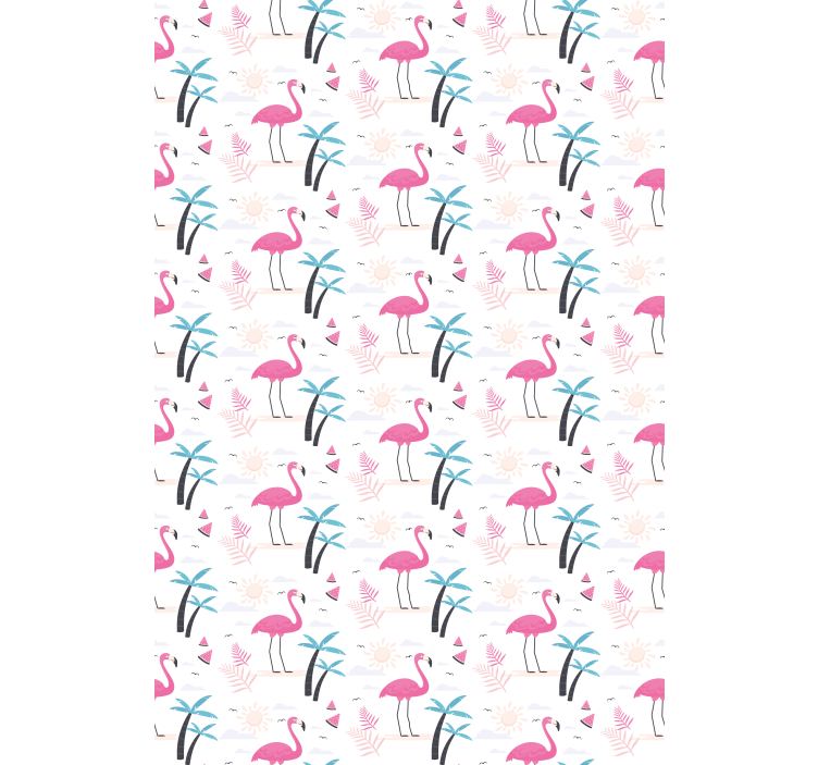 Store enrouleur animaux motif tropical de flamants roses - TenStickers