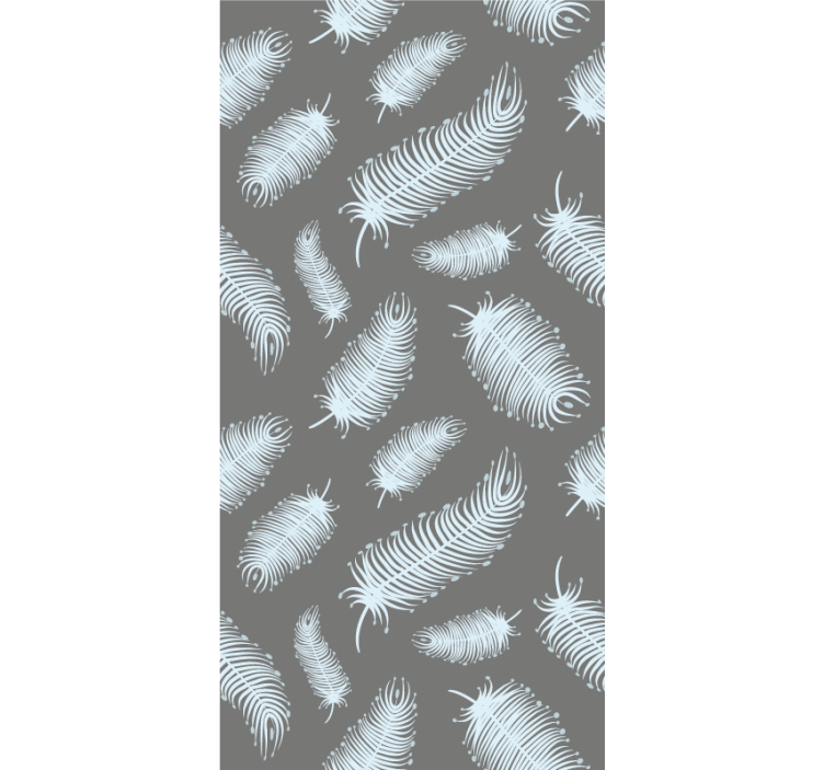 Store enrouleur gris motif de plumes - TenStickers