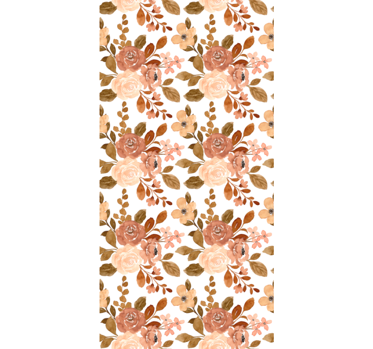 Store enrouleur fleur motif beige romantique - TenStickers