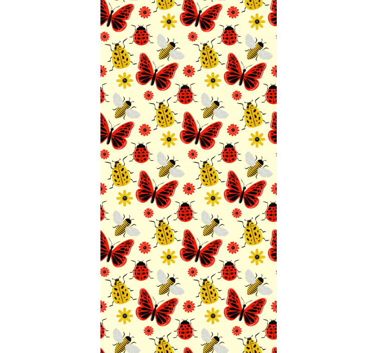 Store enrouleur papillon abeilles colorées - TenStickers