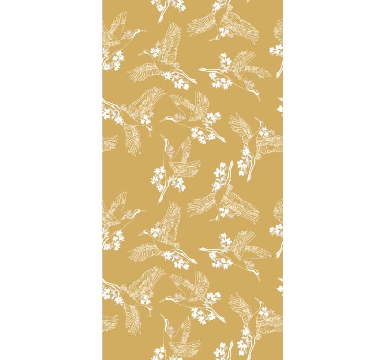Store enrouleur fleurs et plantes thème aviaire gracieux - TenStickers