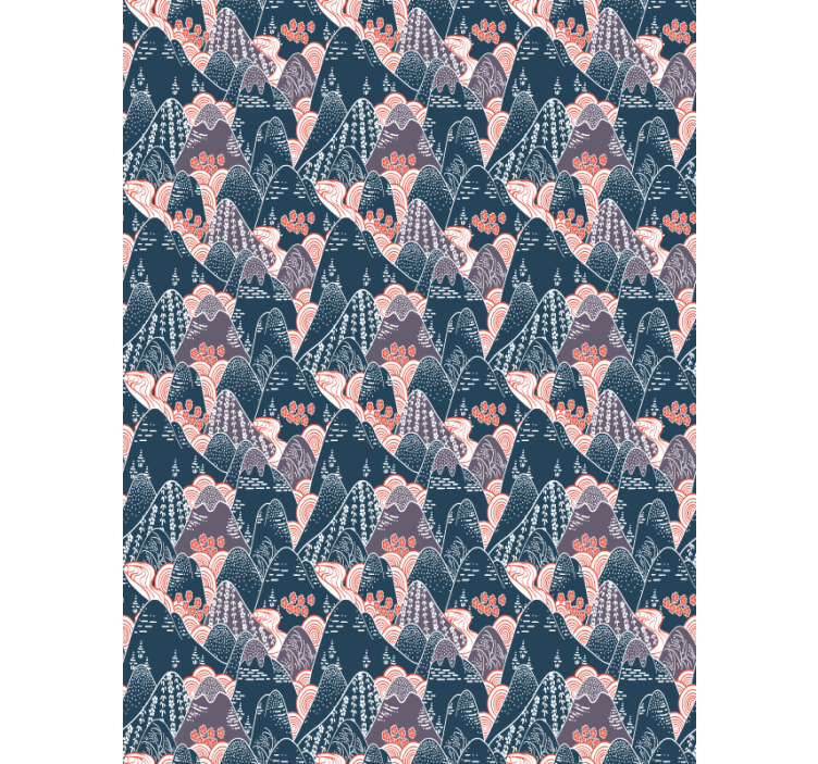 Store enrouleur scandinave montagne et rivières - TenStickers