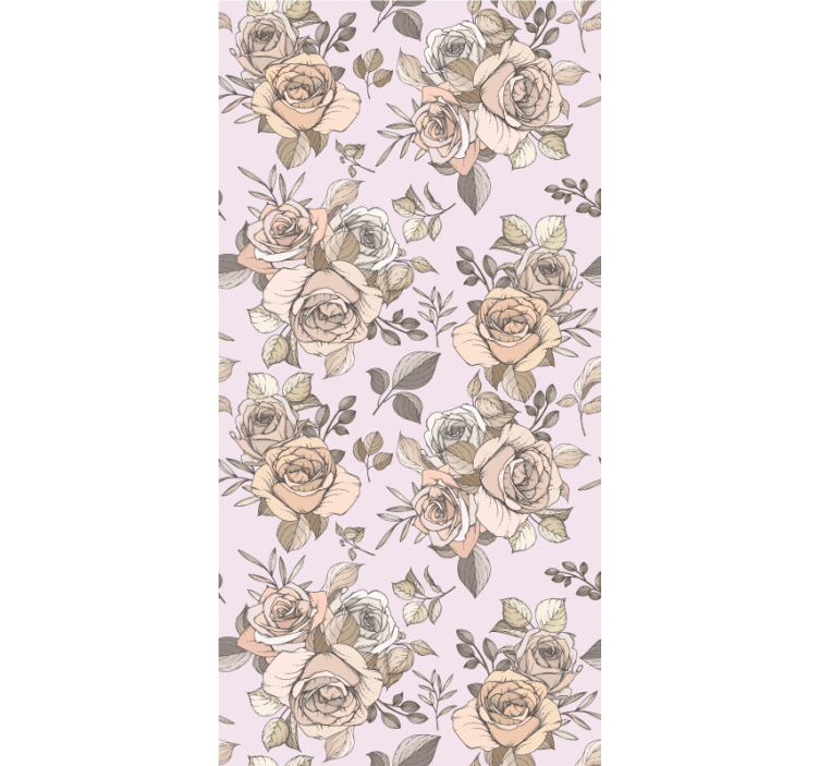 Store enrouleur fleur motif de rose gracieux - TenStickers
