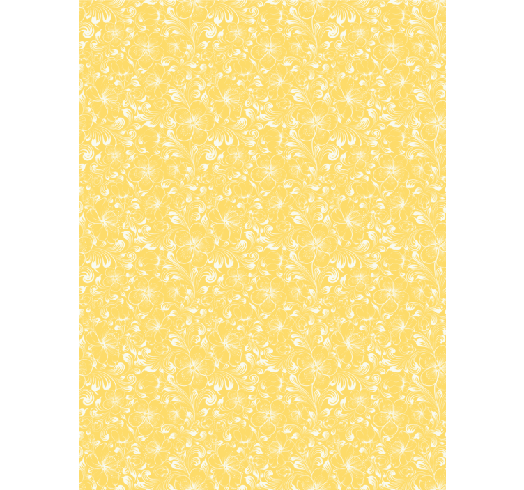Store enrouleur fleur motif jaune délicat - TenStickers