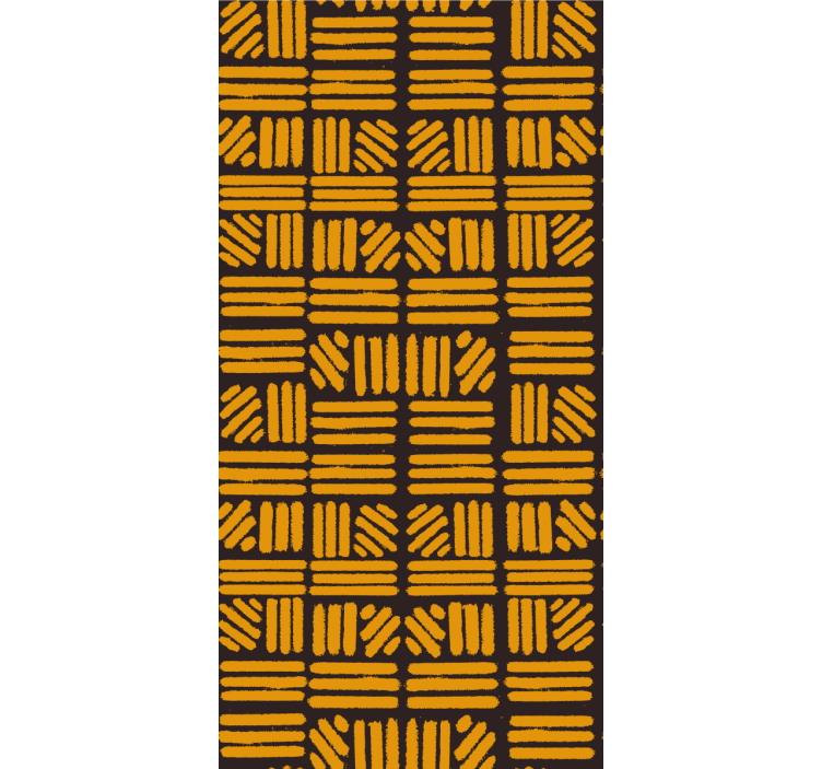 Store enrouleur textures et motifs motif géométrique jaune - TenStickers