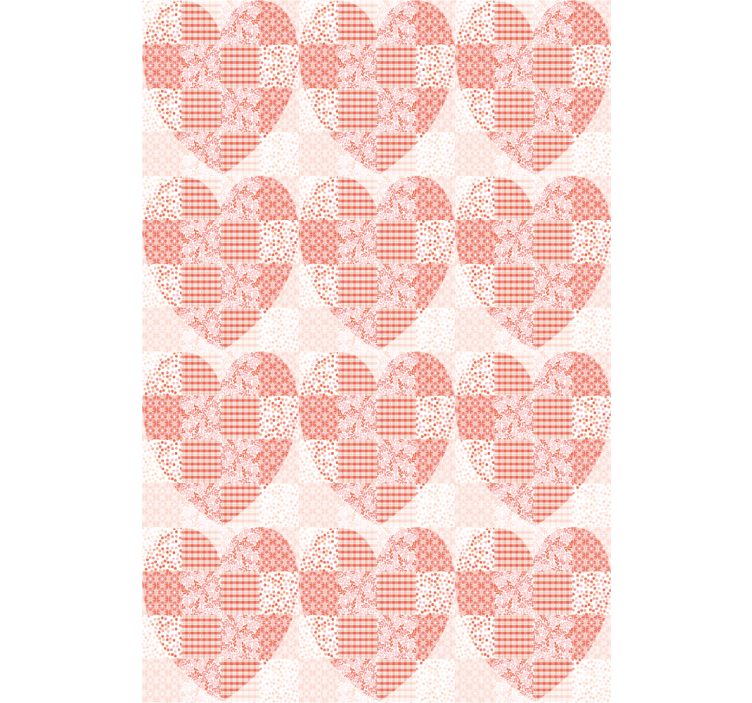 Store enrouleur romantique motif coeur en patchwork - TenStickers