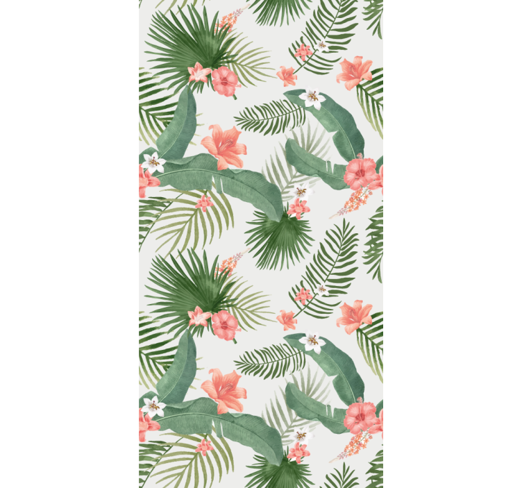 Store enrouleur fleurs et plantes design vert tropical - TenStickers