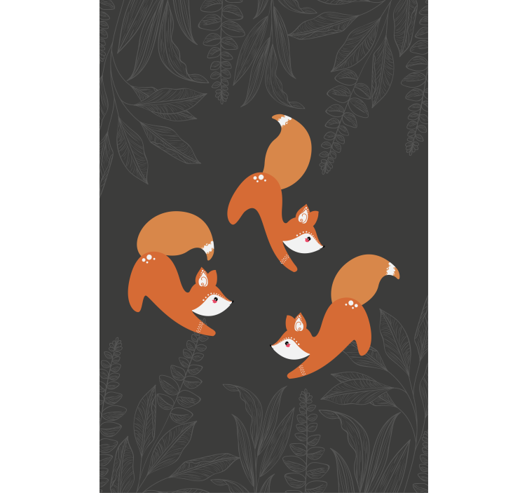 Store enrouleur animaux charmant motif de renard - TenStickers