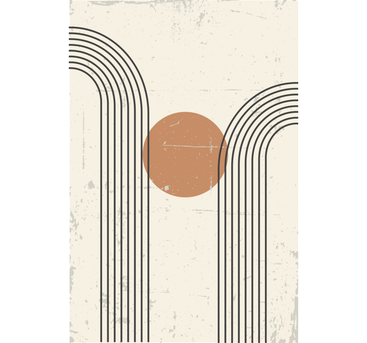 Stores double demi arcs sur fond beige - TenStickers