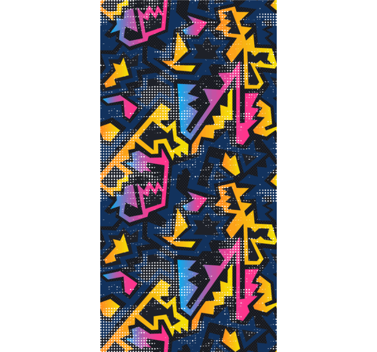 Store chambre ado graffiti géométrique - TenStickers